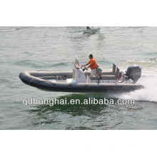 new yacht RIB650 fiberglass hull inflatable boat with CE